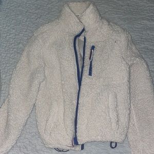 striped sherpa jacket